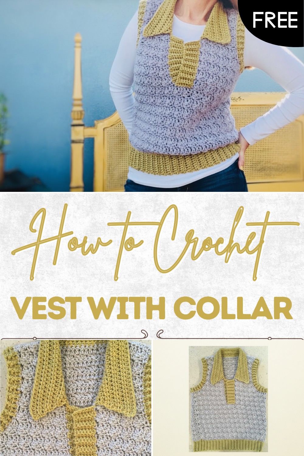 Crochet Vest With Collar Pattern