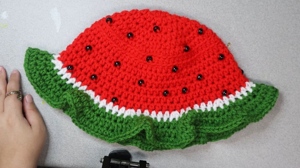 Crochet Watermelon Bucket Hat Pattern 1