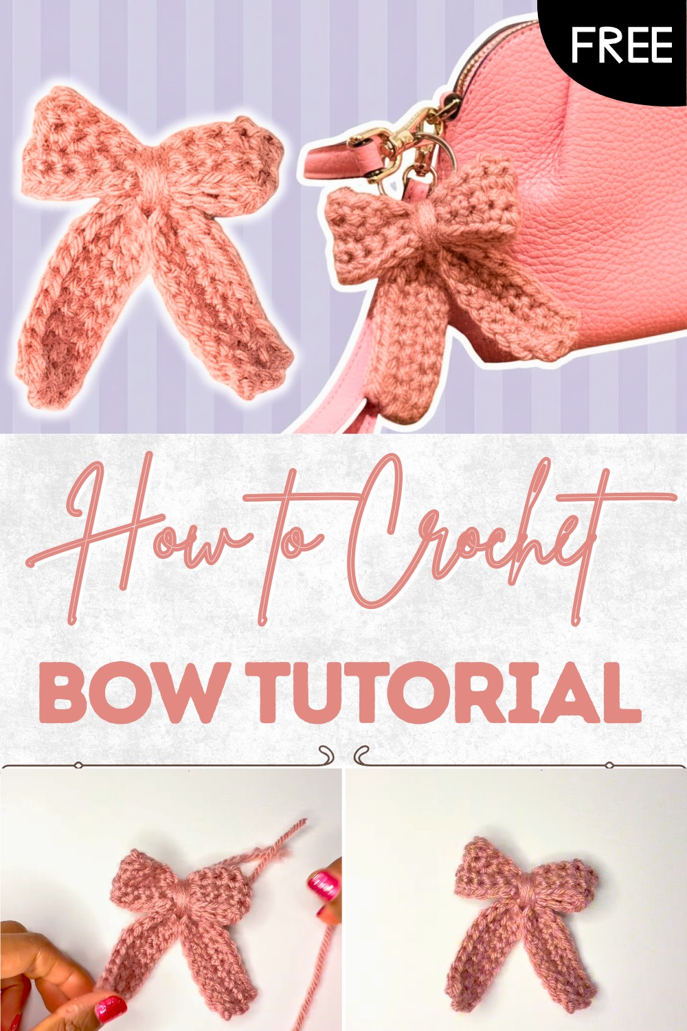 Easy Crochet Bow Tutorial