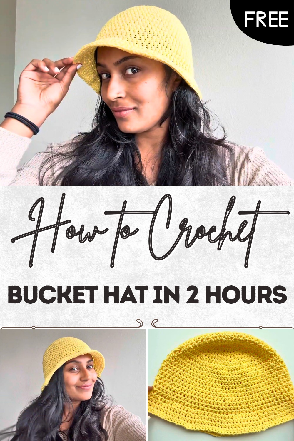 Easy Crochet Bucket Hat In 2 Hours