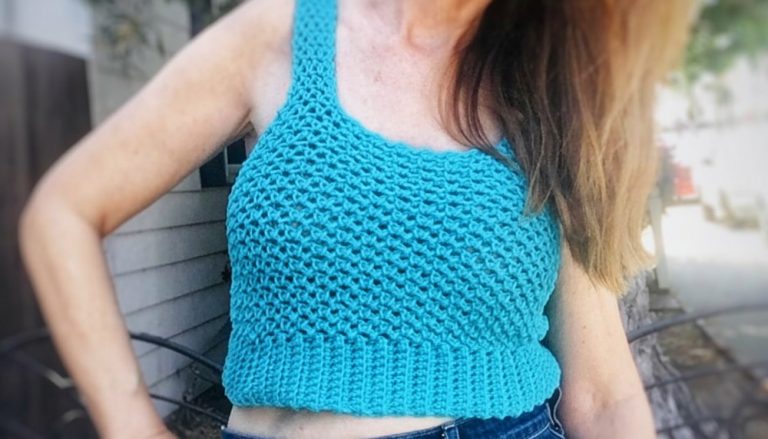 Easy Crochet Mesh Cropped Tank Top 1