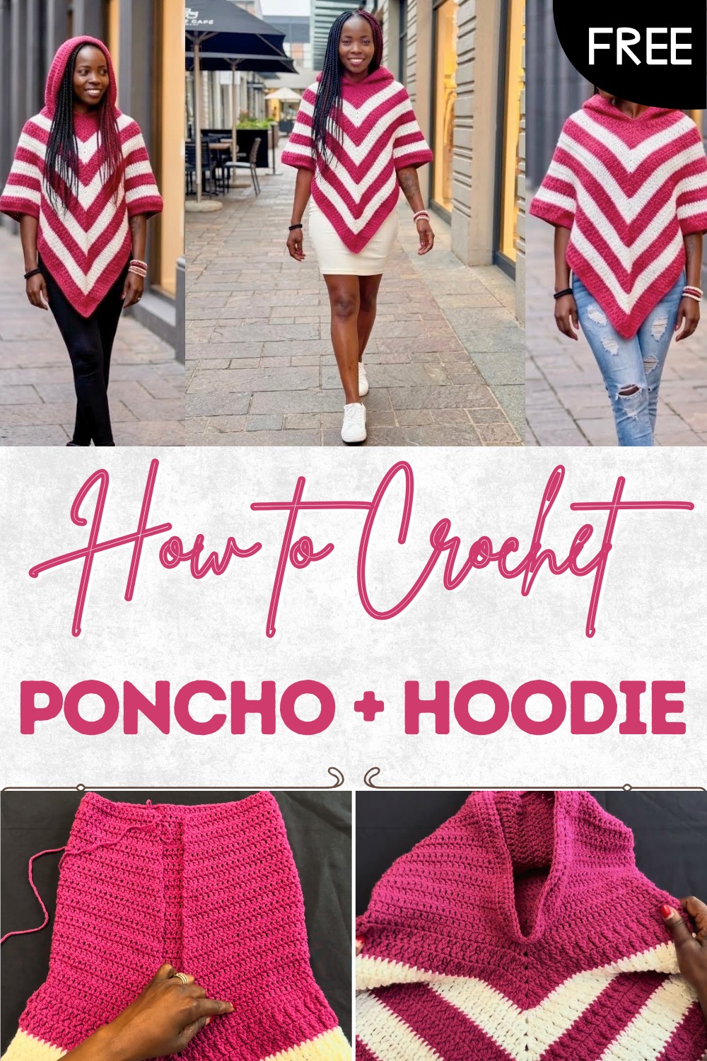 Easy Crochet Poncho + Hoodie Project
