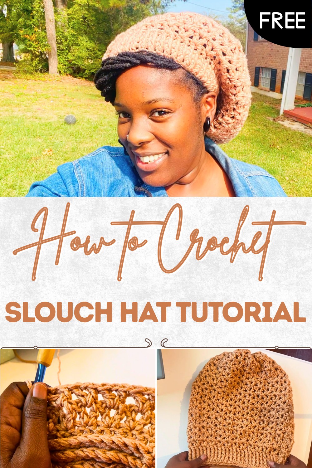 Easy Crochet Slouch Hat Tutorial
