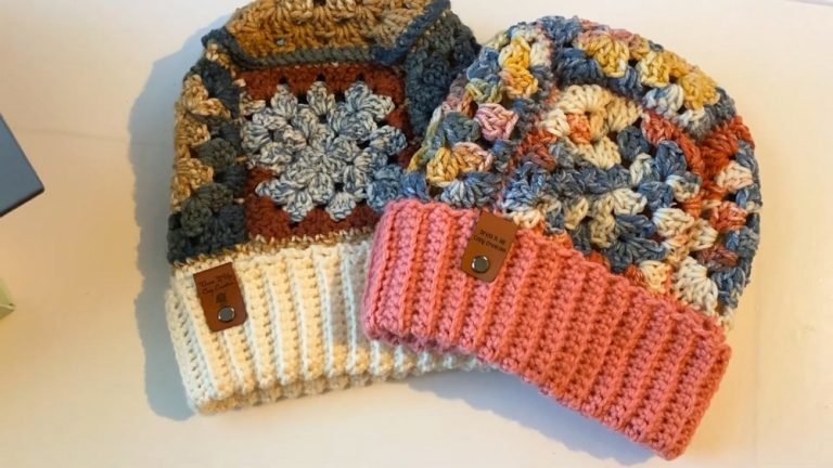 Easy Granny Square Hat Tutorial 1