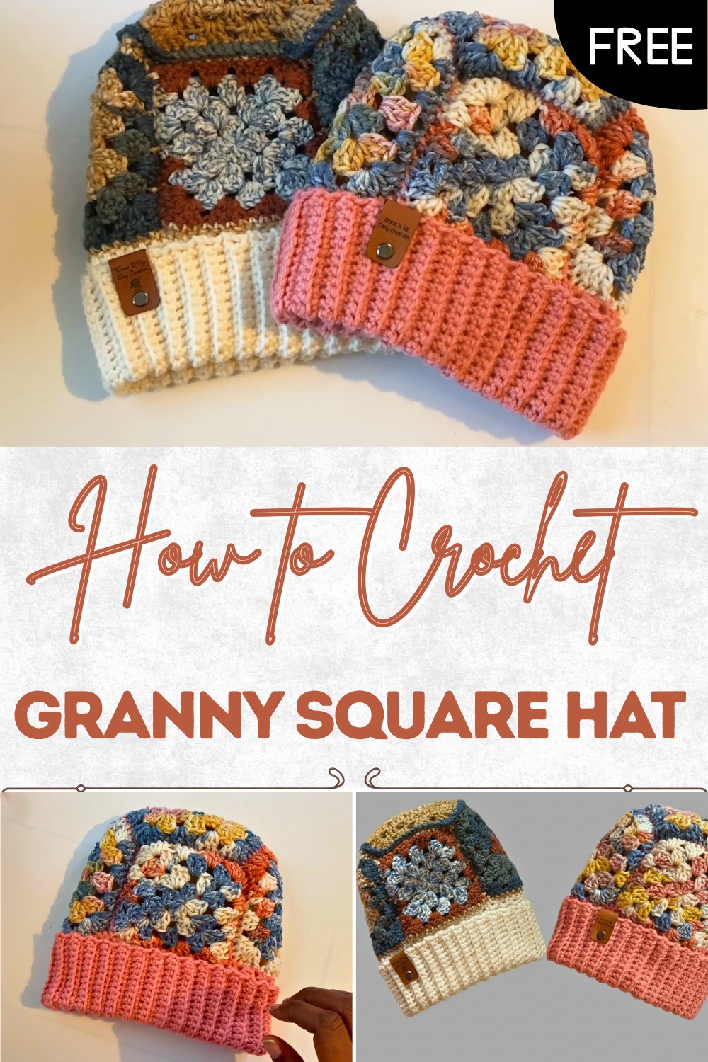 Easy Granny Square Hat Tutorial