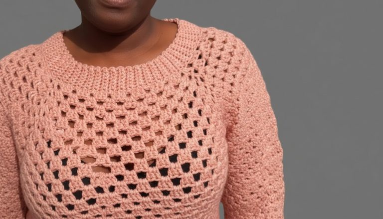 Easy Top-down Granny Square Sweater 1