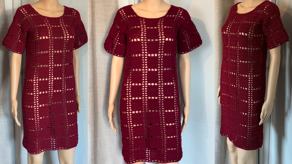 How To Crochet A Mesh Dress Pattern 1