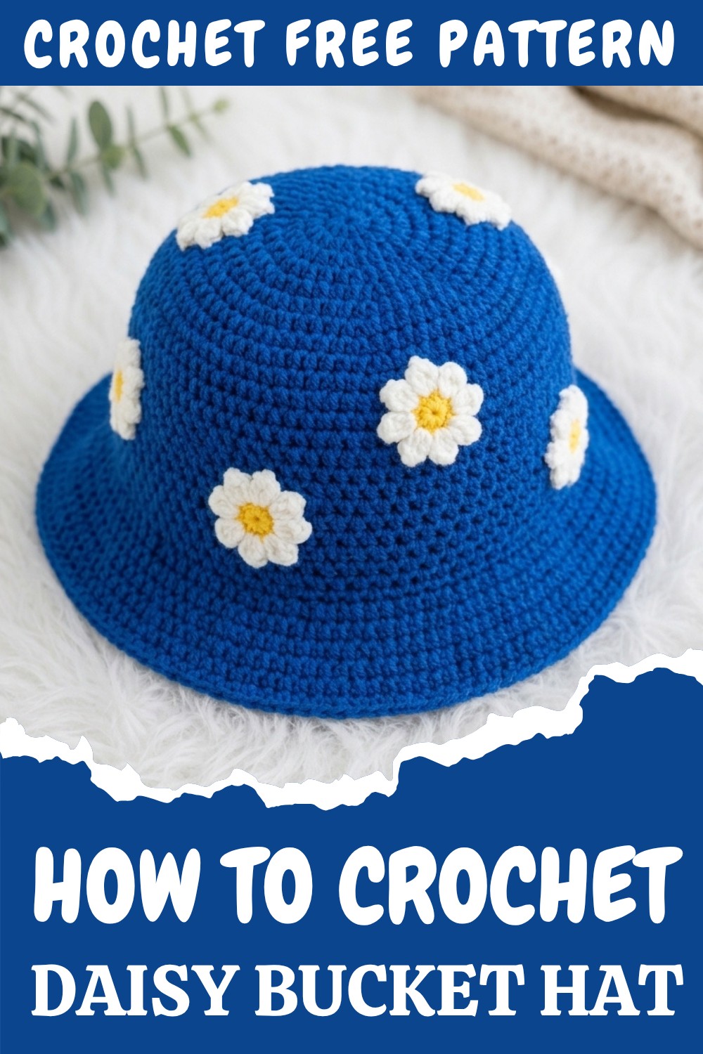 Crochet Daisy Bucket Hat Pattern