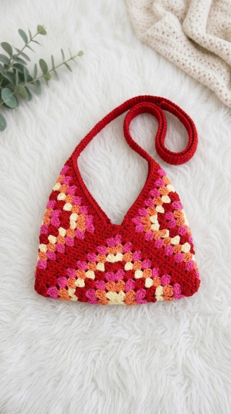 Crochet Granny Shoulder Bag Pattern 5