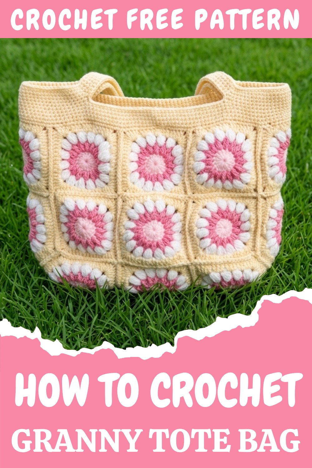Crochet Granny Square Tote Bag Pattern