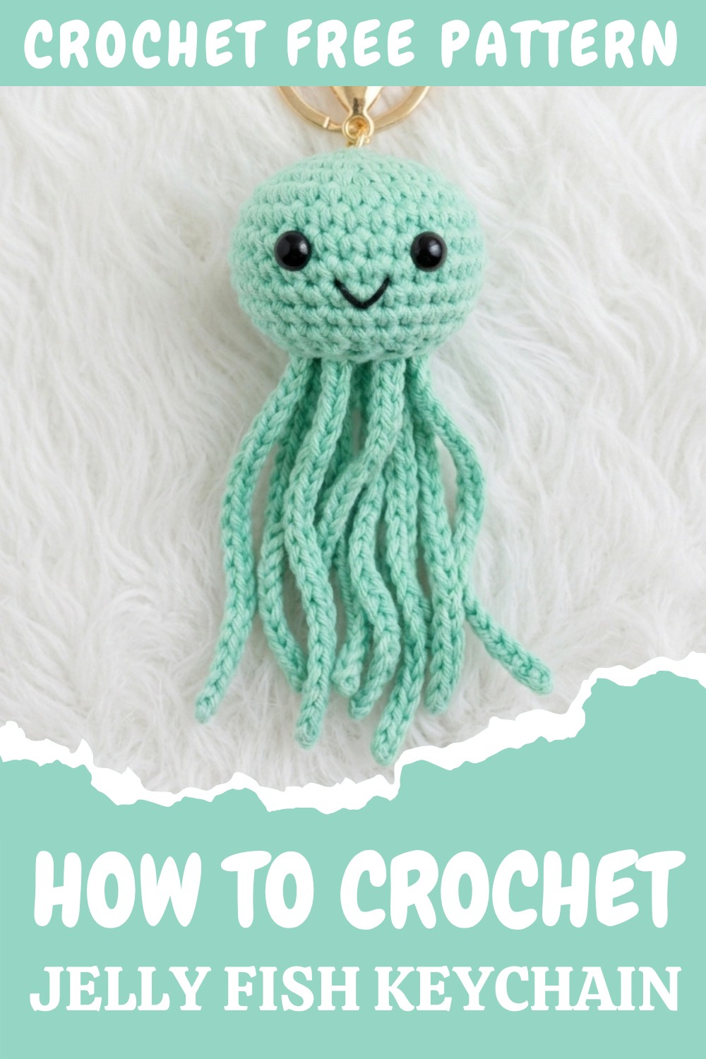Crochet Jelly Fish Keychain Pattern