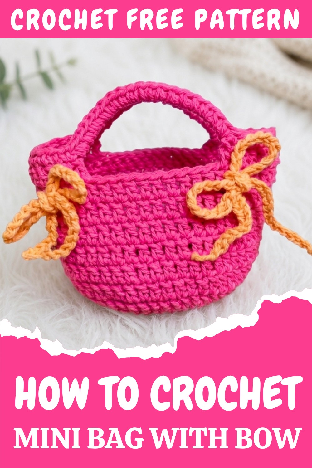 Crochet Mini Bag With Bow Pattern