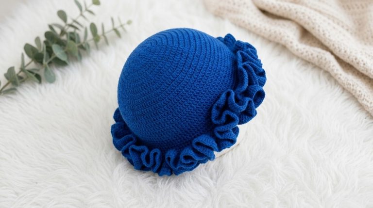 Crochet Ruffle Hat Pattern with Free Instructions - Clairea Belle Makes