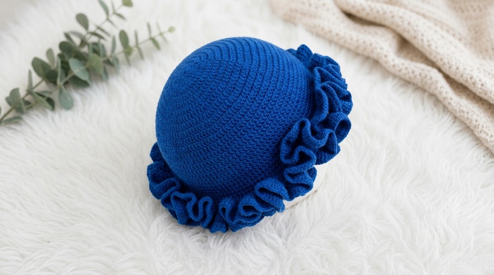 Crochet Ruffle Hat Pattern 4