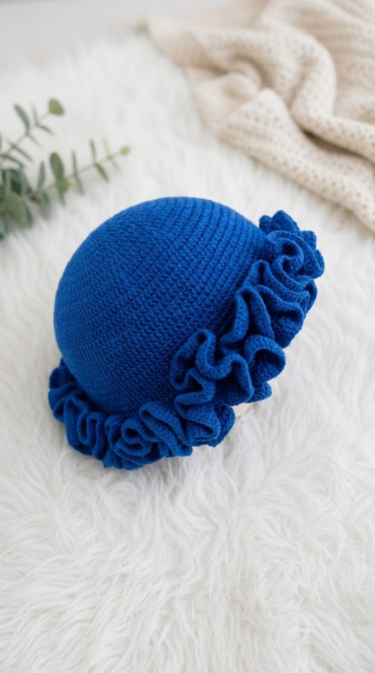 Crochet Ruffle Hat Pattern 5