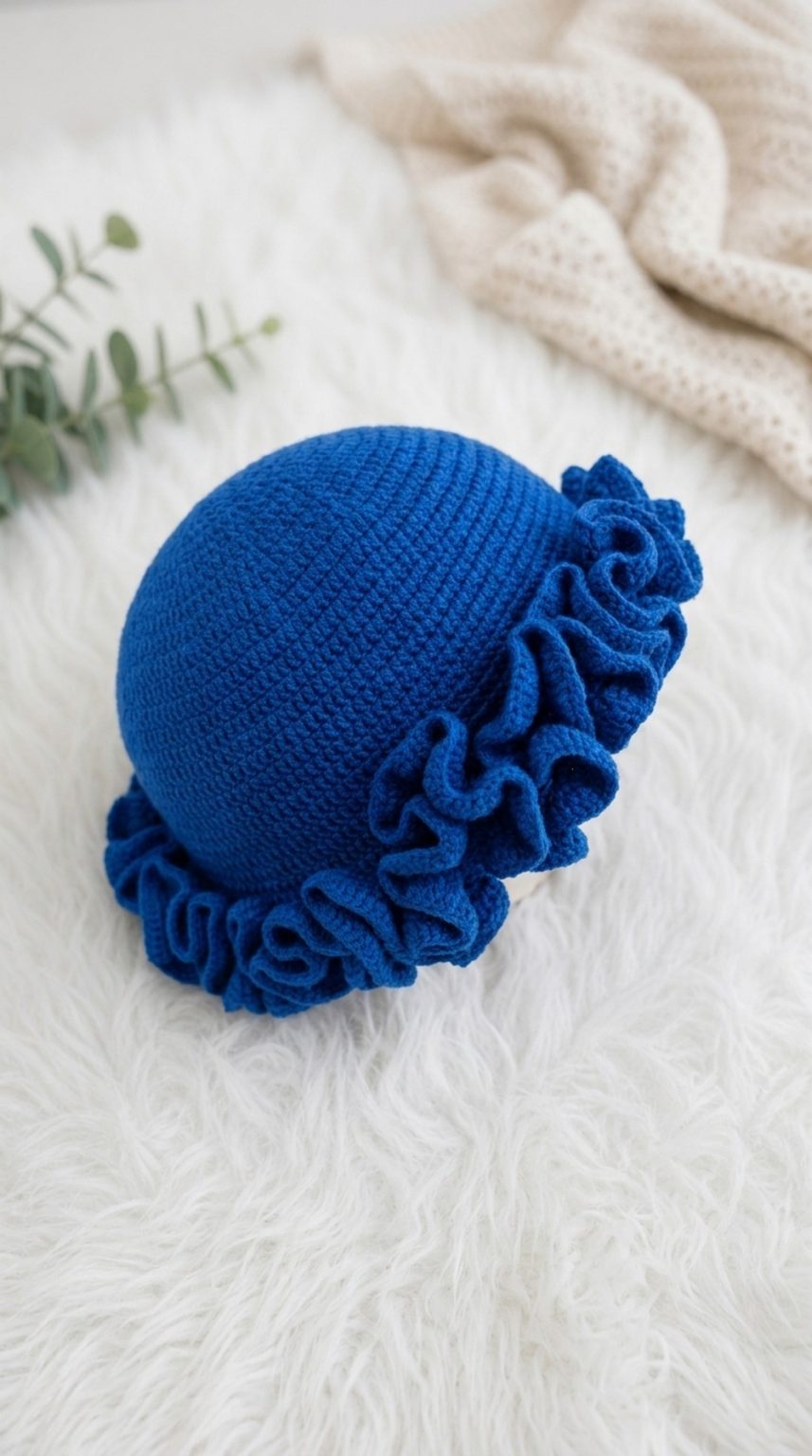 Crochet Ruffle Hat Pattern with Free Instructions - Clairea Belle Makes