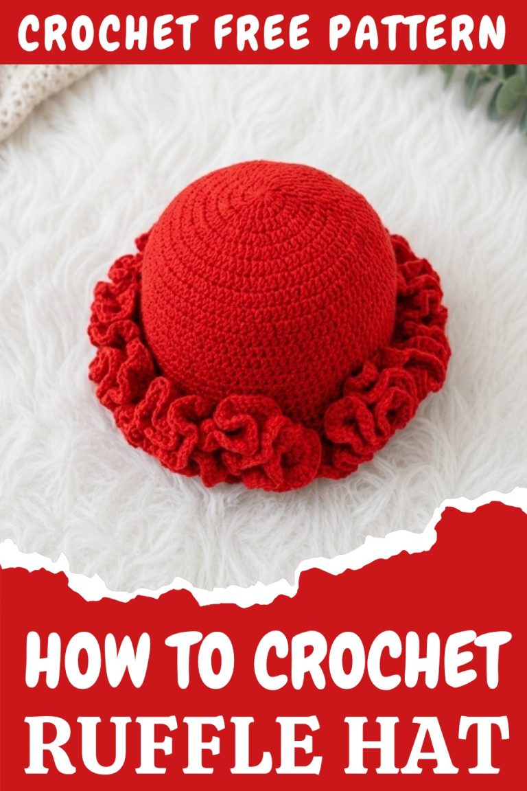 Crochet Ruffle Hat Pattern with Easy Instructions - Clairea Belle Makes