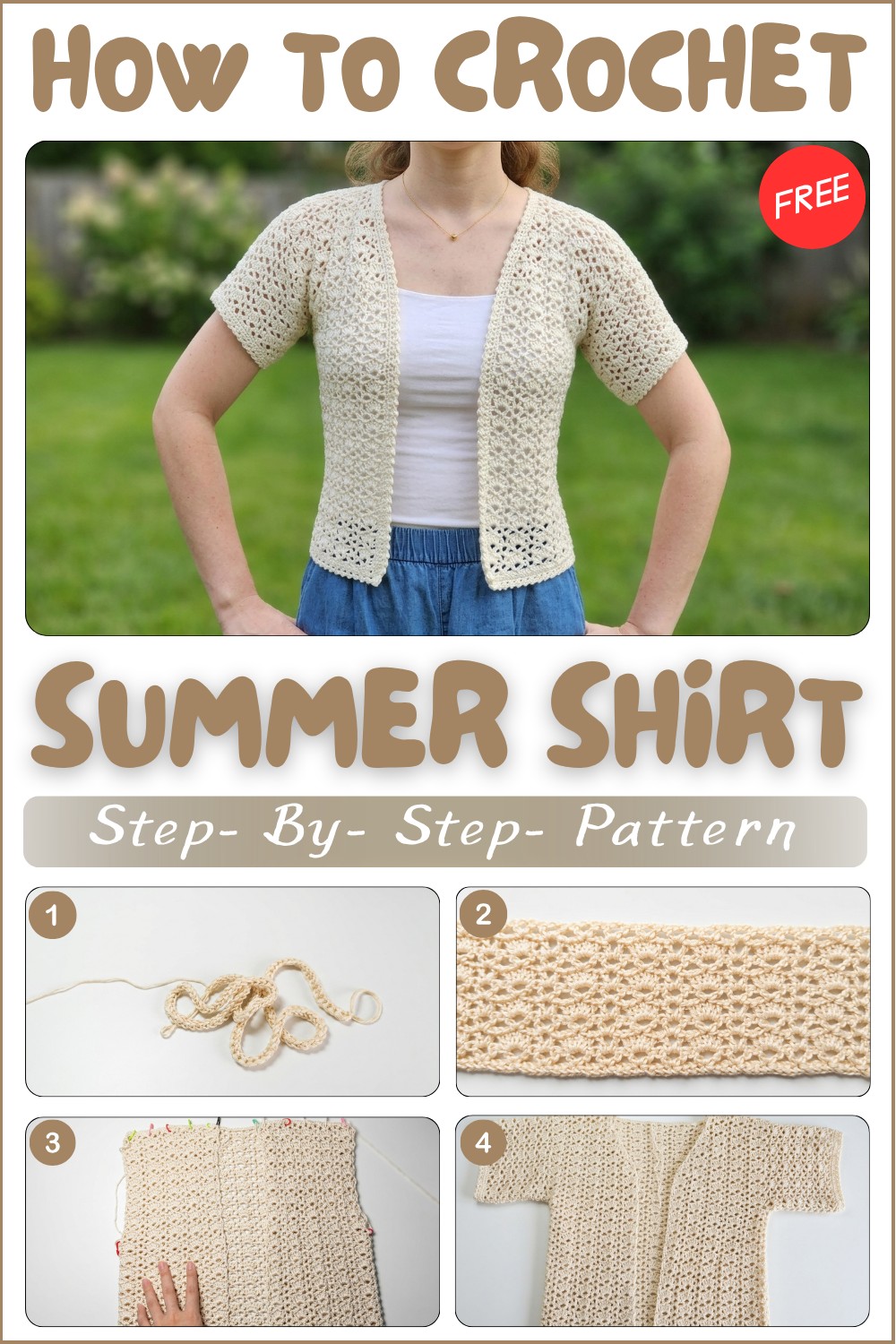 Free Crochet Summer Shirt Pattern You’ll Love For Fresh Looks 1