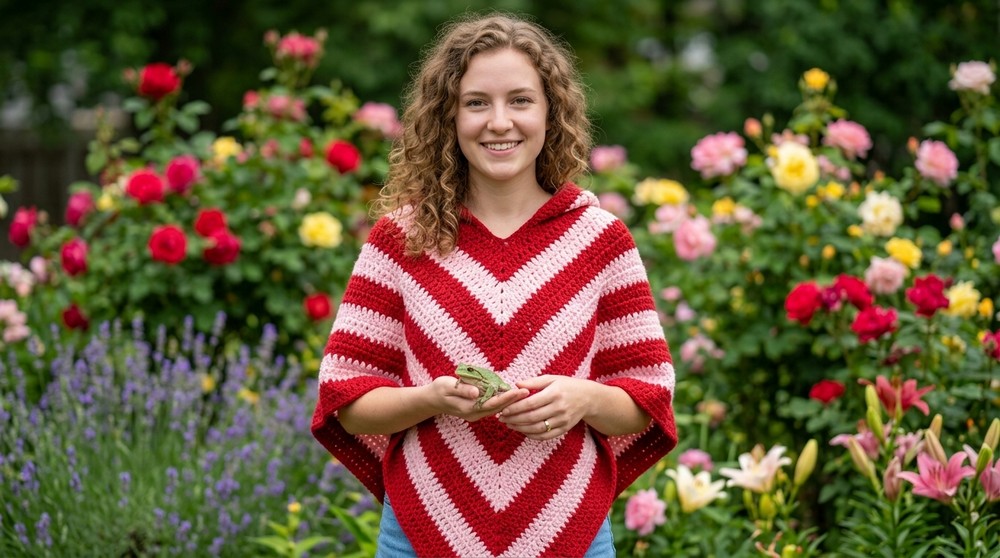 Free Hooded Poncho Pattern – Easy Crochet Project 2