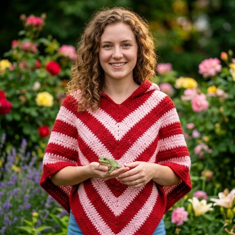Free Hooded Poncho Pattern – Easy Crochet Project 9