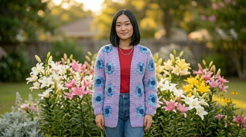 Free Sunflower Cardigan Pattern for Handmade Lovers 2