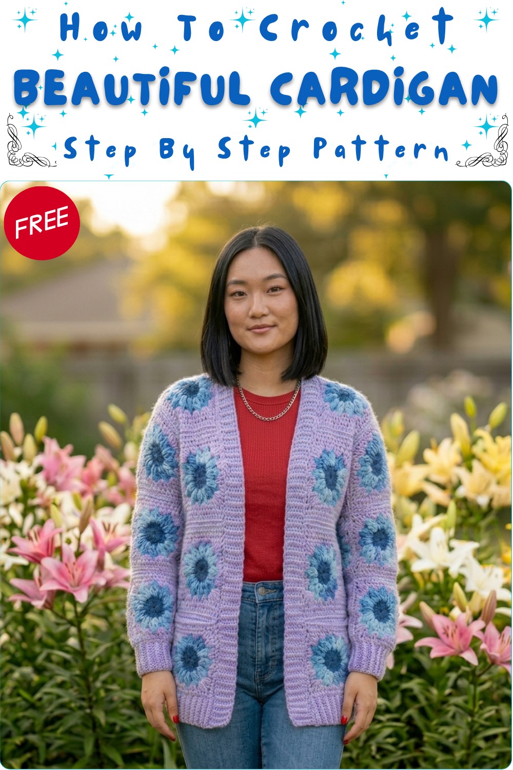 Free Sunflower Cardigan Pattern for Handmade Lovers 8
