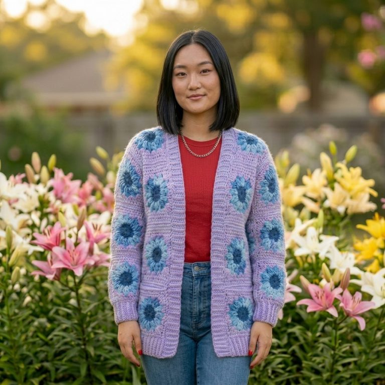 Free Sunflower Cardigan Pattern for Handmade Lovers