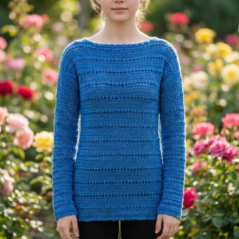 Free Top Down Crochet Sweater Pattern You’ll Love 9