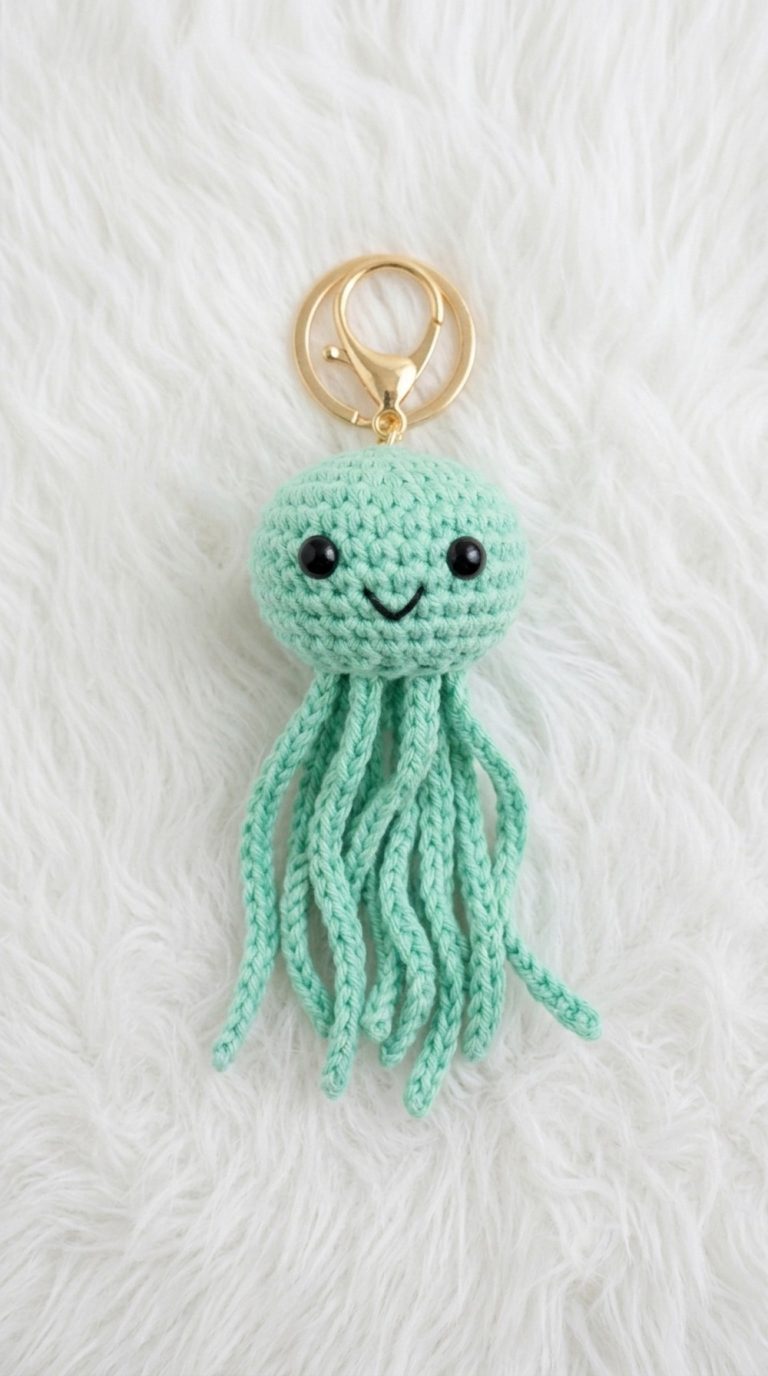 Crochet Jelly Fish Keychain Pattern