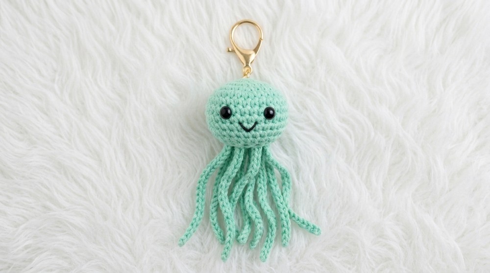 Crochet Jelly Fish Keychain Pattern