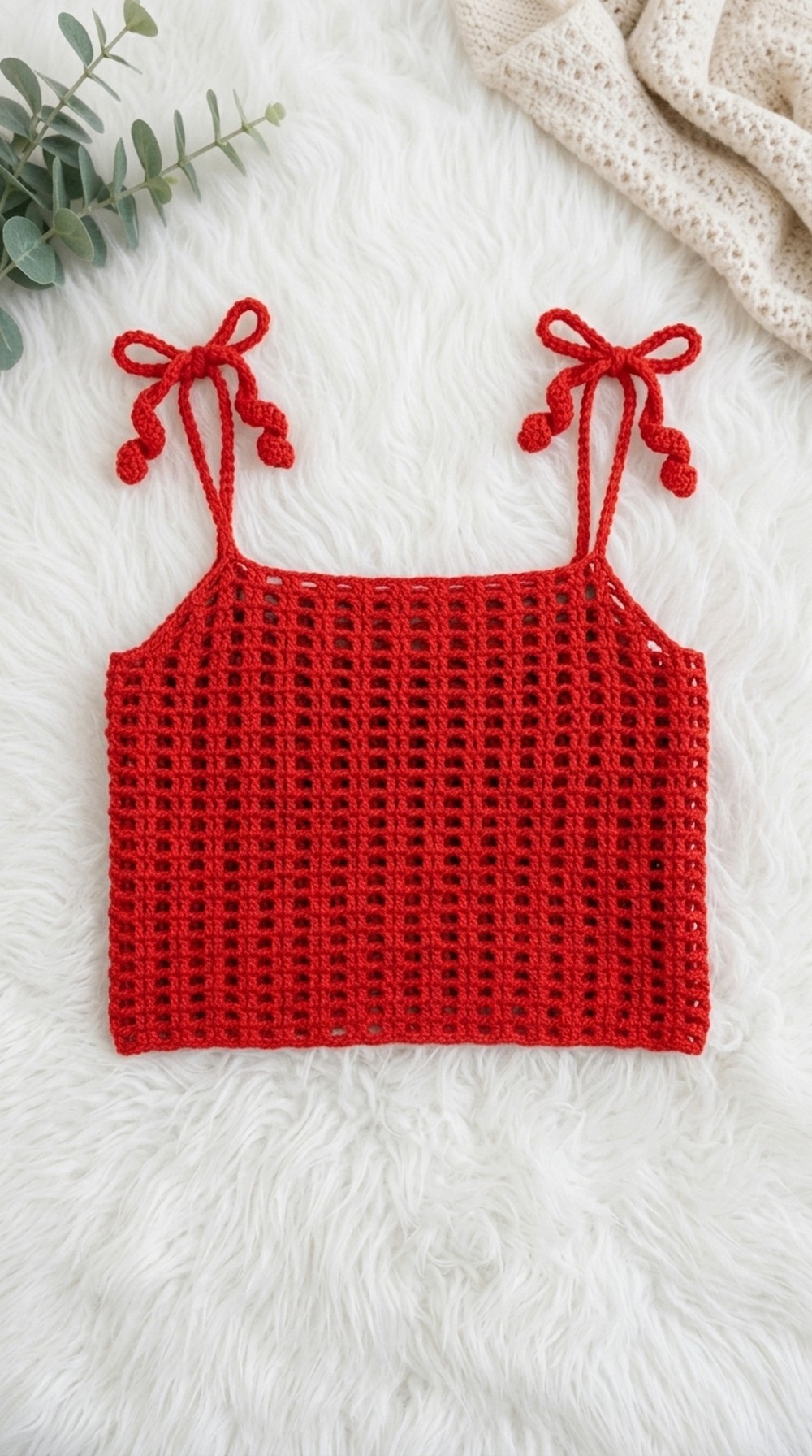Crochet Waffle Crop Top Pattern