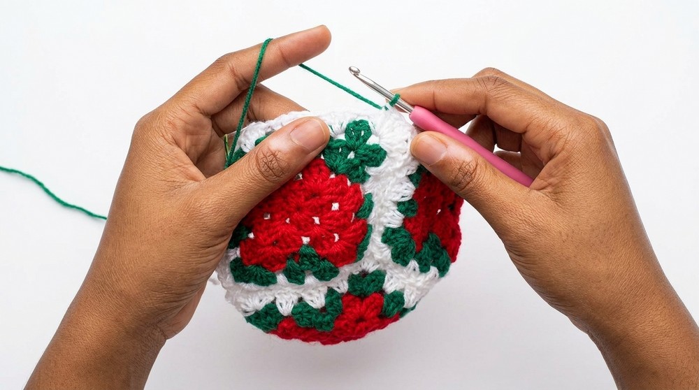 Crochet Heart Granny Hat Pattern