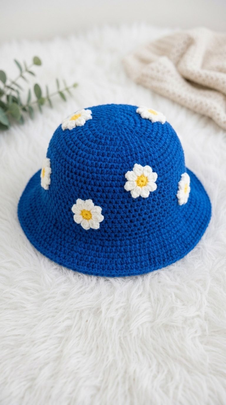 Crochet Daisy Bucket Hat Pattern