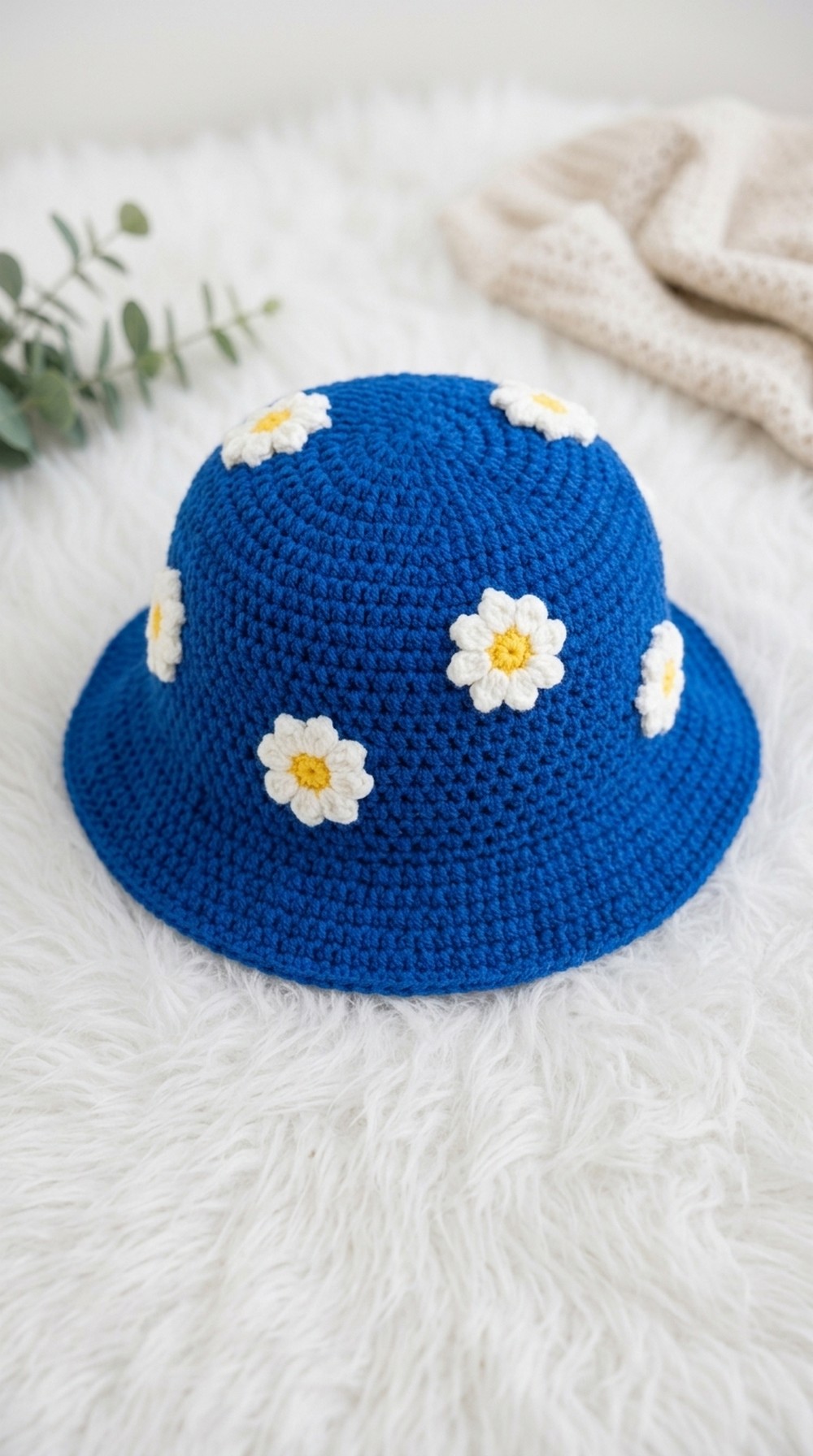 Crochet Daisy Bucket Hat Pattern