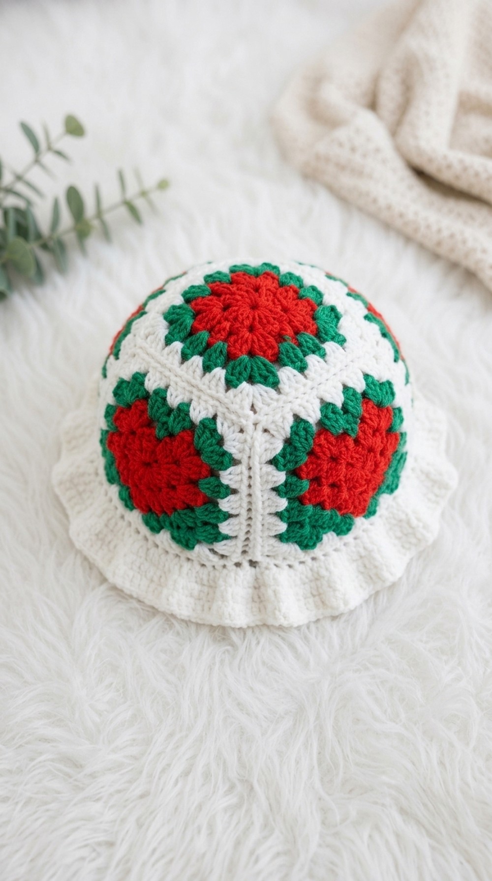 Crochet Heart Granny Hat Pattern