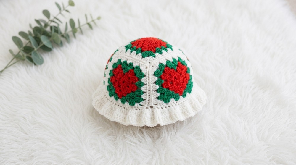 Crochet Heart Granny Hat Pattern