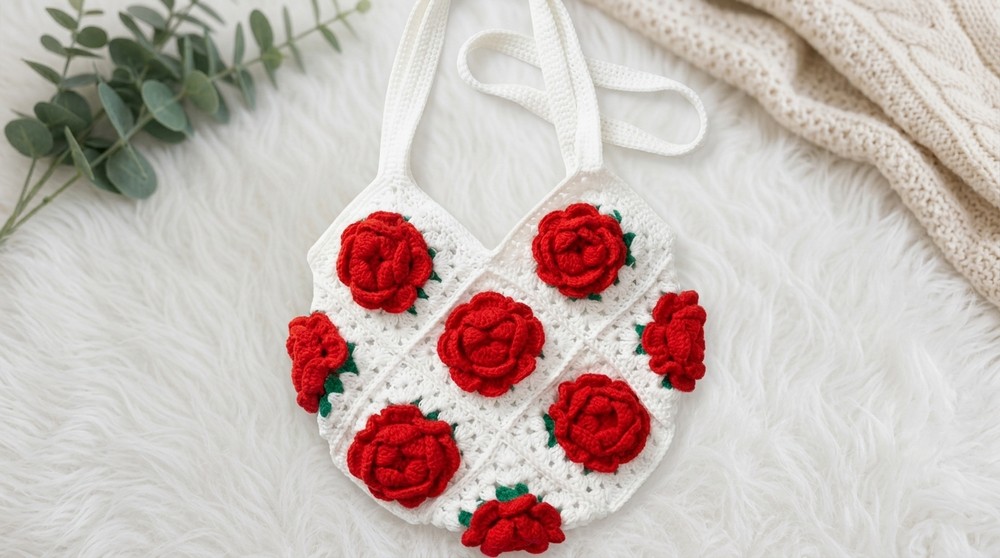 Crochet Granny Rose Bag Pattern