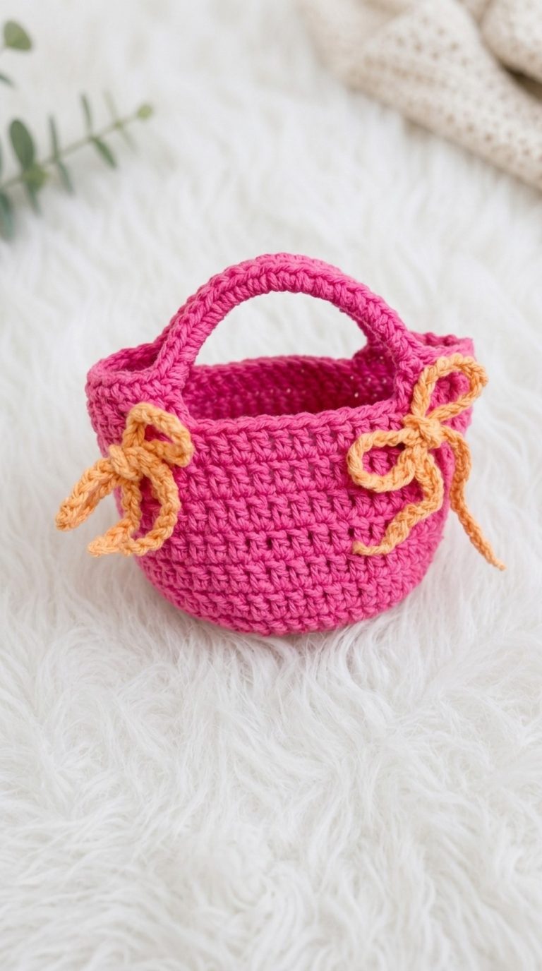 Crochet Mini Bag With Bow Pattern