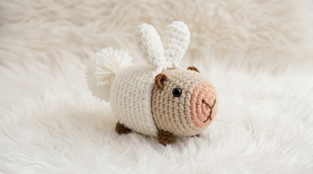 Crochet Bunny Costume for Capybara Pattern 4