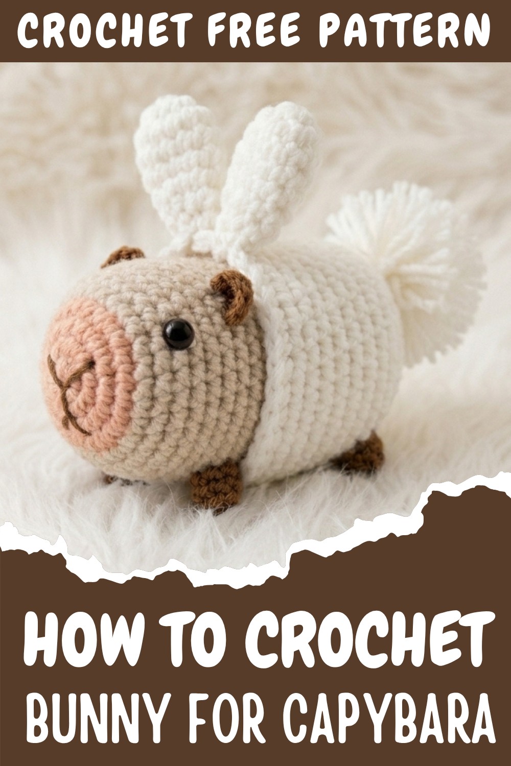 Crochet Bunny Costume for Capybara Pattern