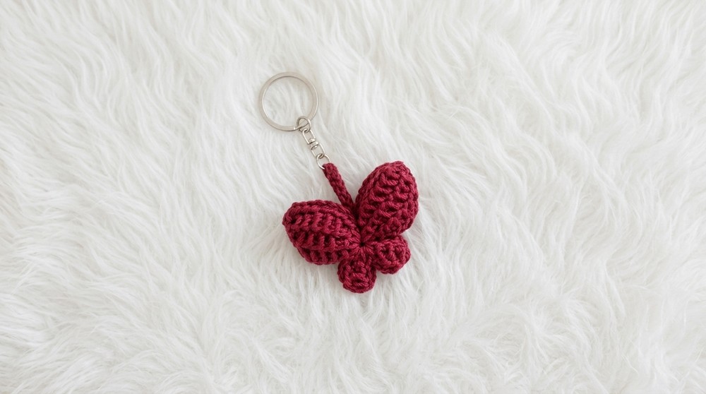 Crochet Butterfly Keychain Pattern 4