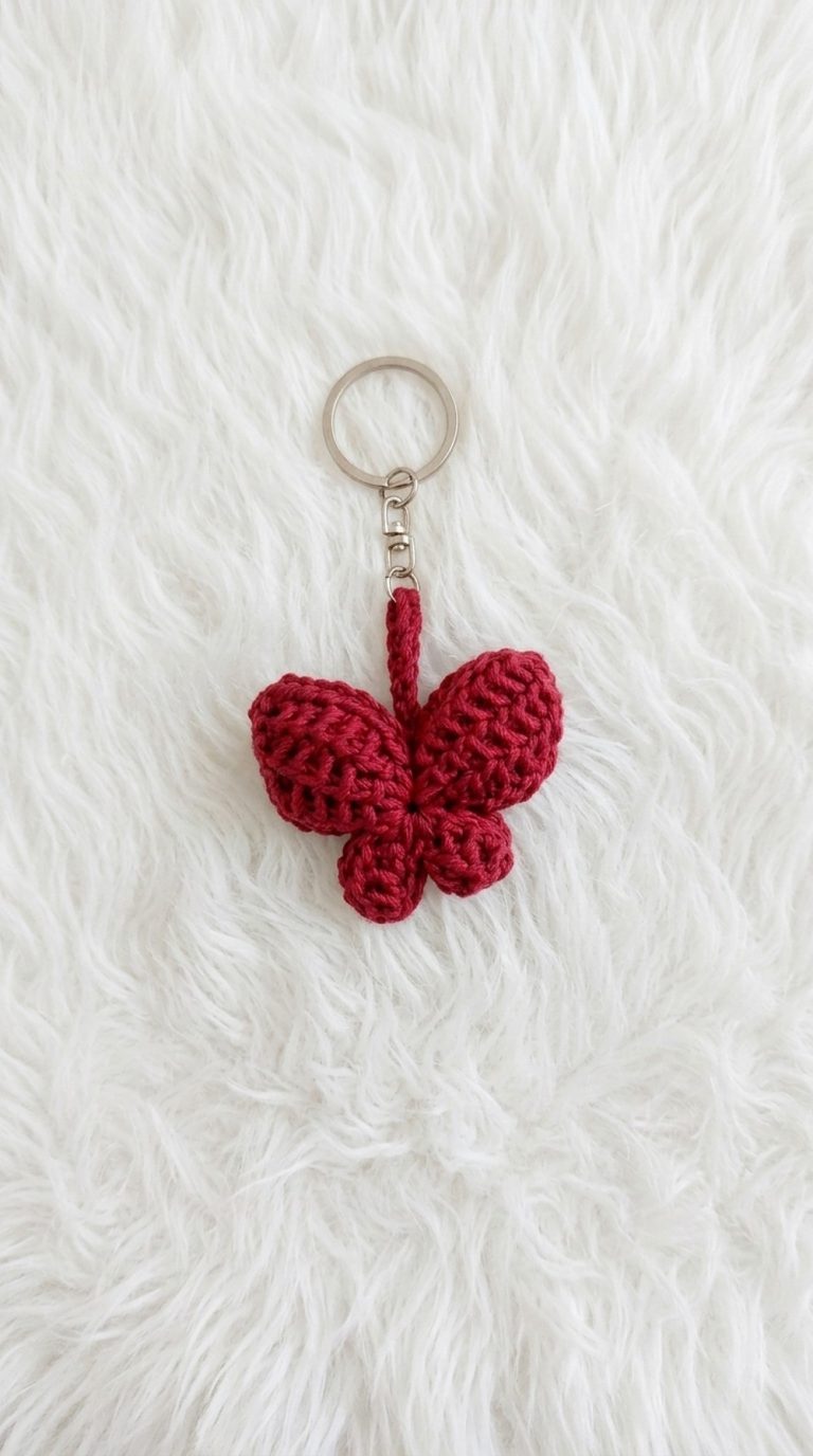 Crochet Butterfly Keychain Pattern 5