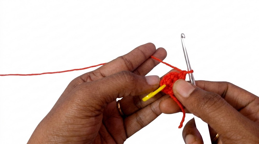 Crochet Cherry Keychain Pattern 1