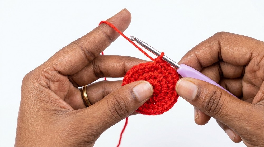 Crochet Cherry Keychain Pattern 2