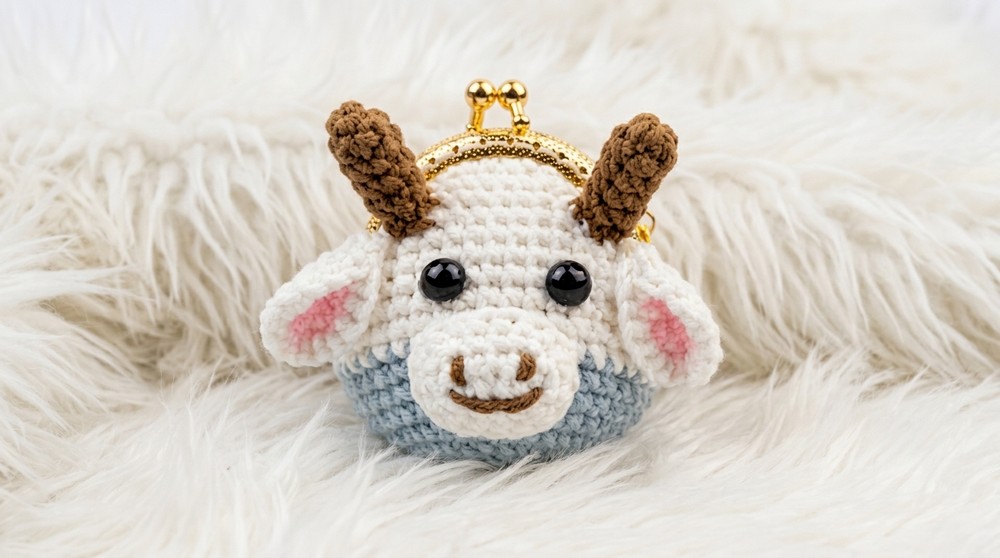 Crochet Cow Coin Purse Pattern 4