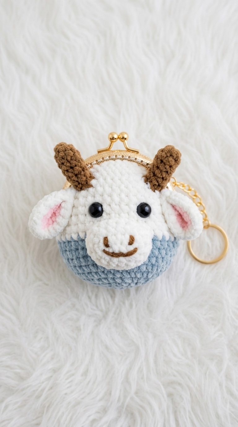 Crochet Cow Coin Purse Pattern 5