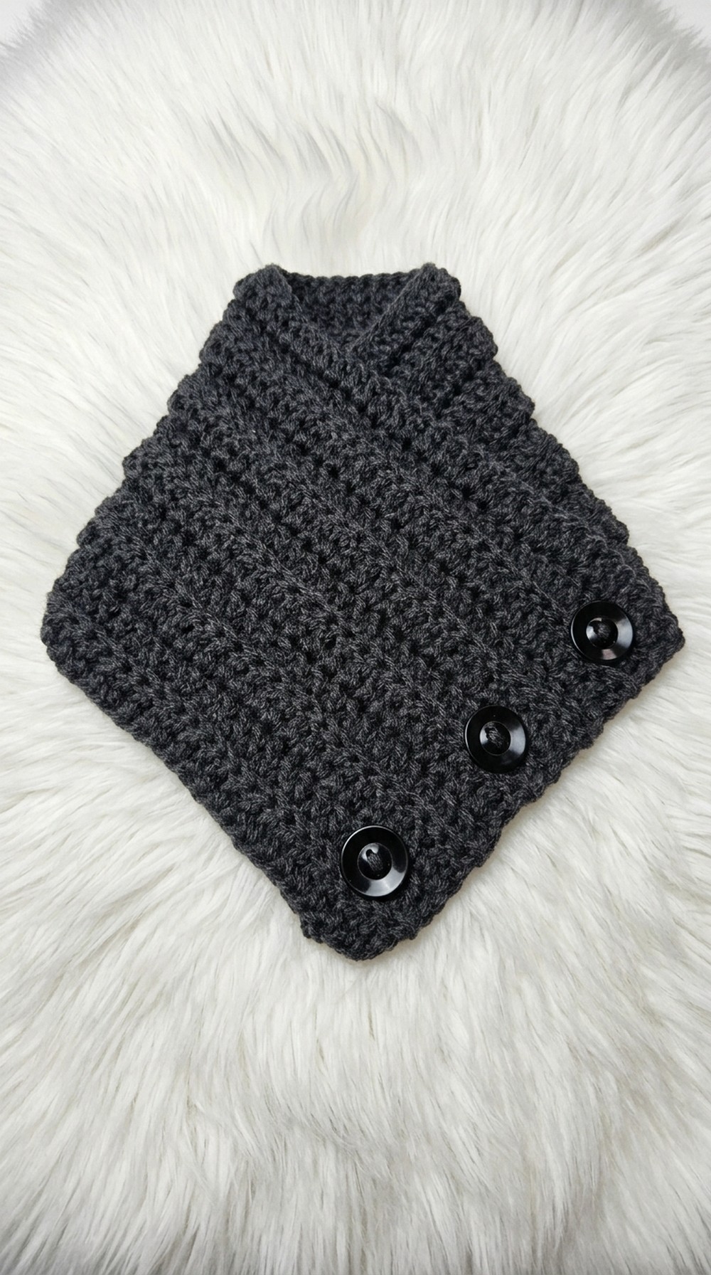 Crochet Cowl Scarf With Buttons Pattern 5