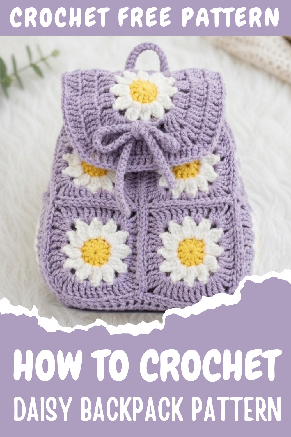 Crochet Daisy Backpack Pattern