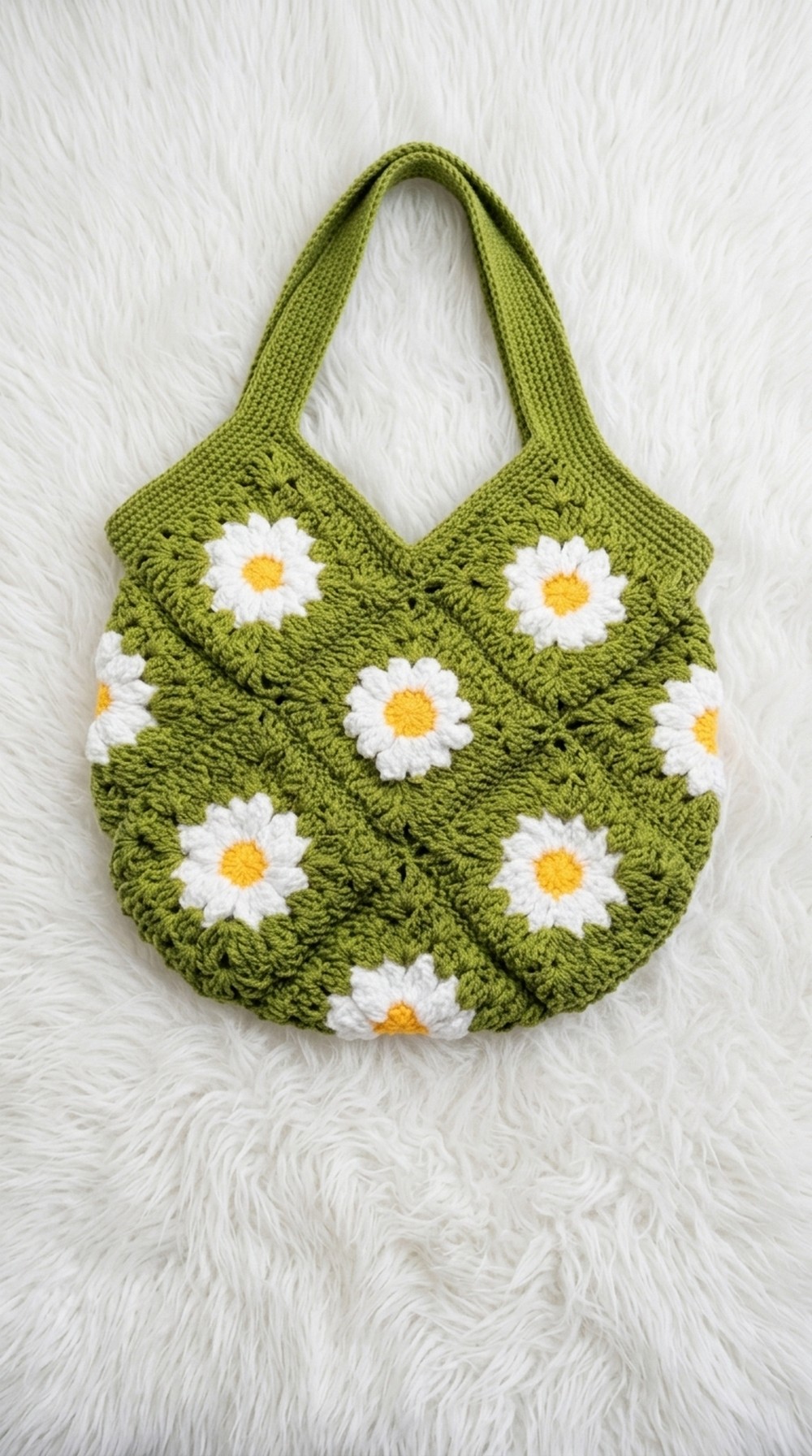 Crochet Daisy Flower Tote Bag Pattern 5