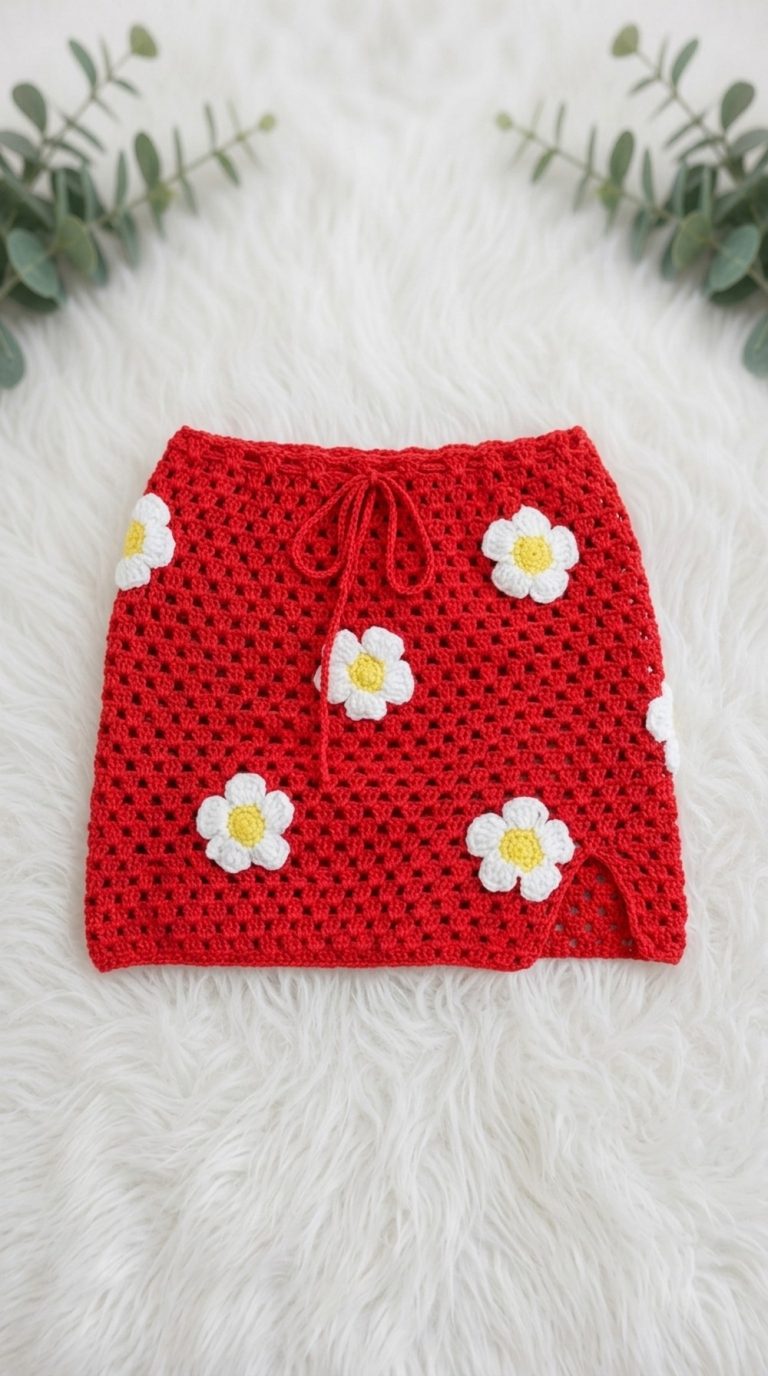 Crochet Flower Skirt Pattern 5